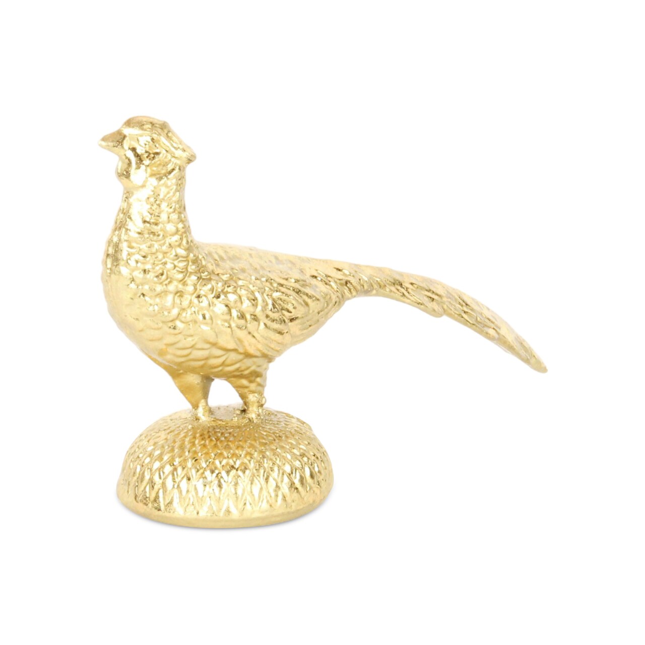 Contemporary Home Living Shiny Peacock Tabletop Decoration Gold Toned - 10.25"